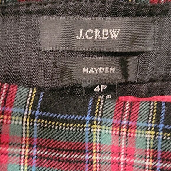 J. Crew plaid Hayden crop flare pants-4P - Picture 2 of 3